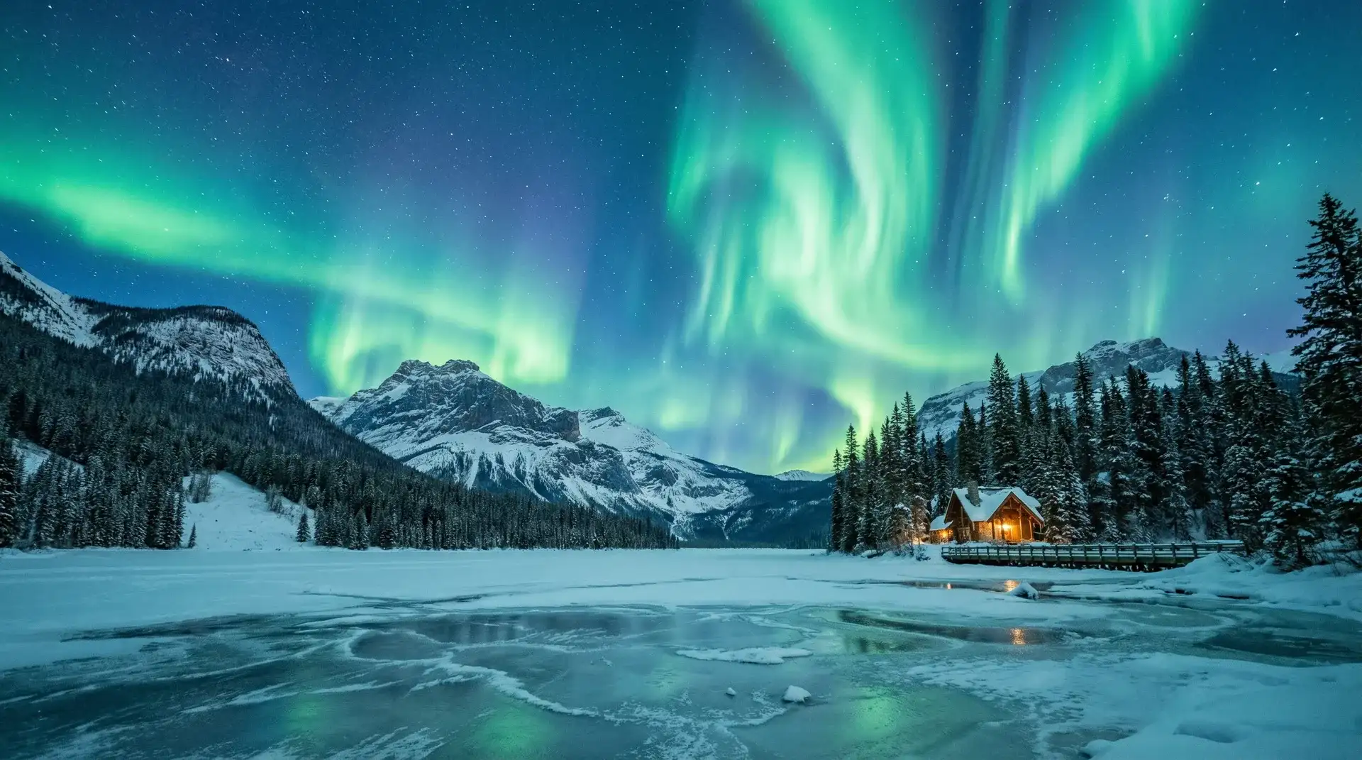 加拿大北极光数据分析意境图